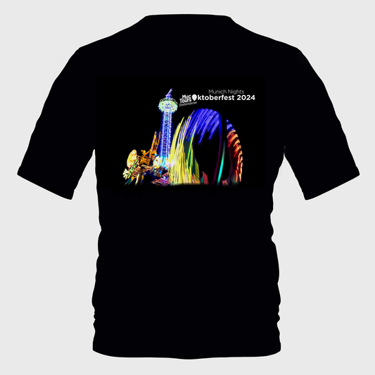 Oktoberfest 2024 T-Shirt – Motiv: Frisbee (Munich Nights Edition)